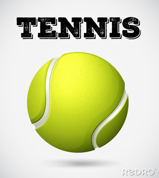 Poster Tennis en bal