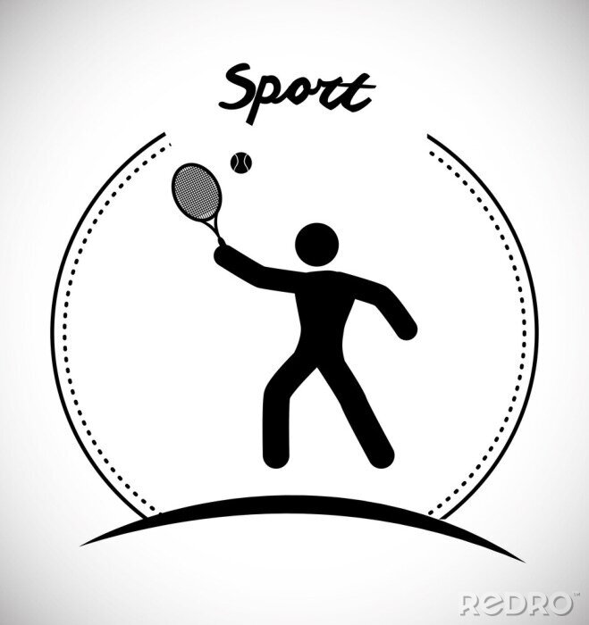 Poster Tennis en symbolen