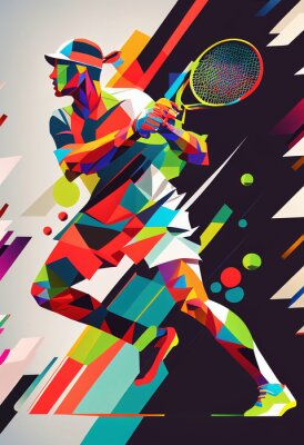Poster tennis wedstrijd