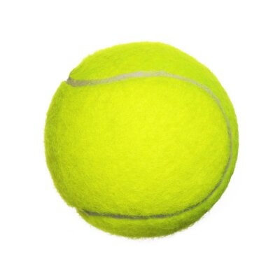 Poster Tennisbal van dichtbij