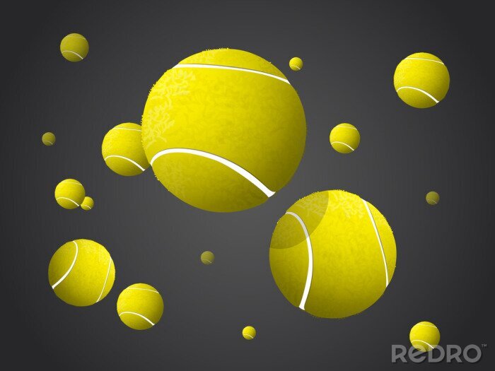 Poster Tennisballen in de ruimte