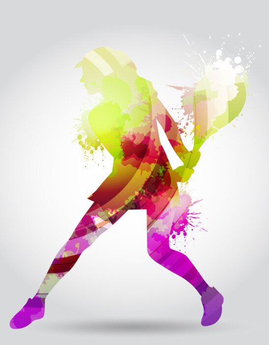 Poster Tennisser in kleur