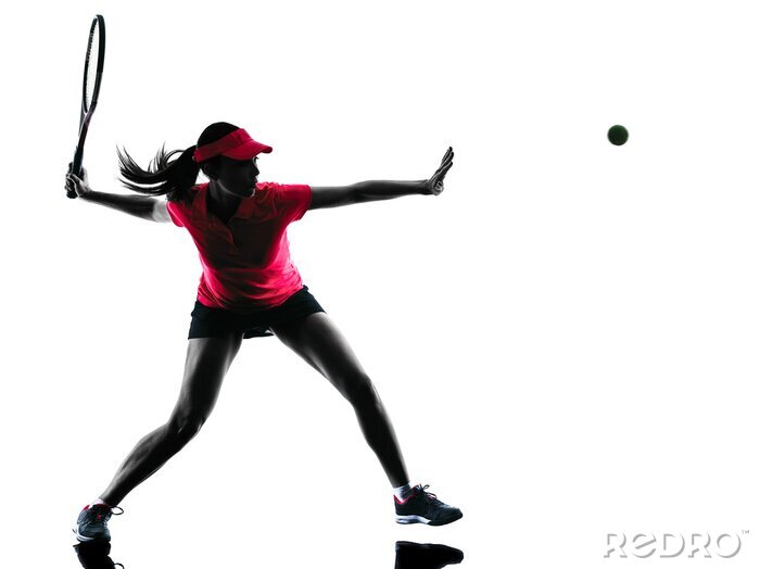 Poster Tennisser tijdens het spel