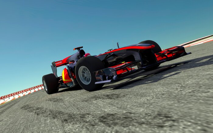 Poster The image of sports car F1 3D illustration