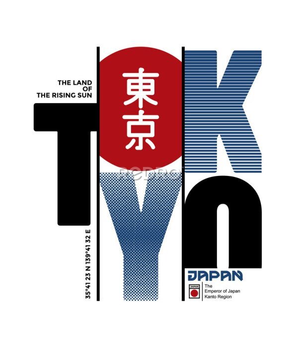 Poster Tokio typografie
