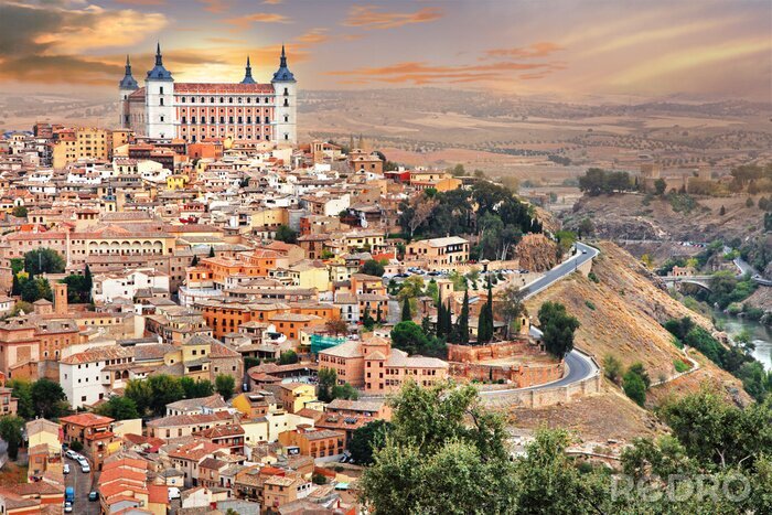 Poster Toledo - middeleeuwse Spanje