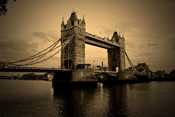 Poster Torenbrug in sepia
