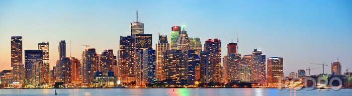 Poster Toronto bij nacht