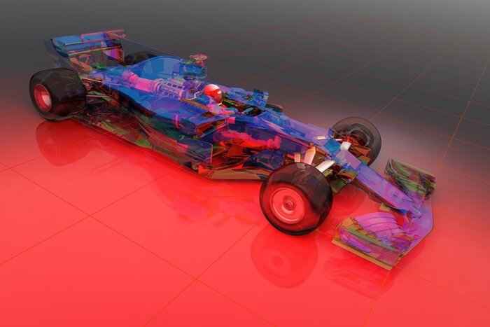 Poster Transparent model cars.