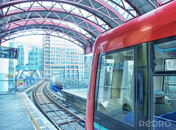 Poster Trein in een tunnel