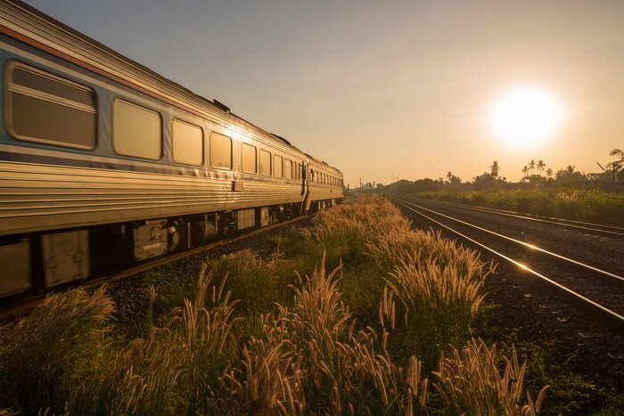 Poster Trein op het landelijk Railway