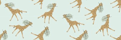 Tropische dieren en palmbladeren