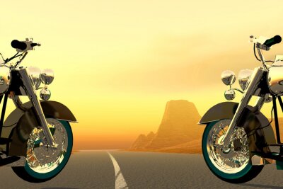 twee motorfietsen