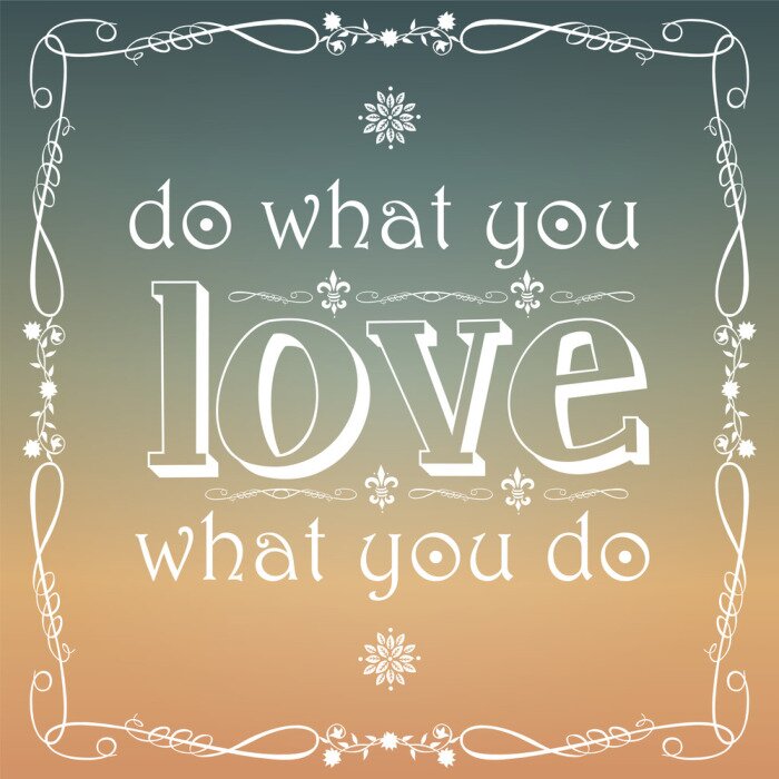 Poster Typografie met pastelachtergrond