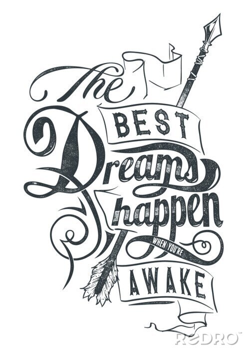 Poster Typografie over dromen