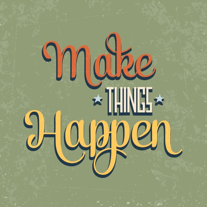 Poster Typografisch citaat op vintage achtergrond