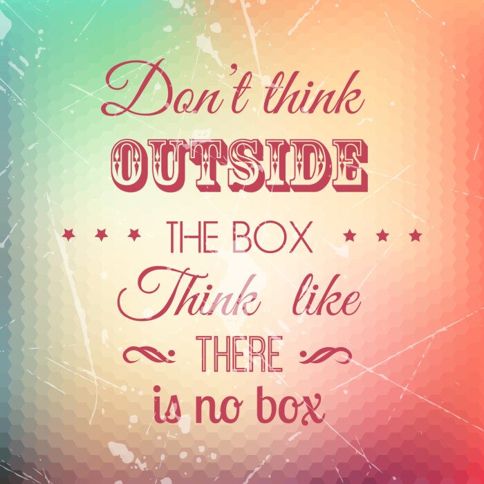 Poster Typografisch citaat over creatief denken