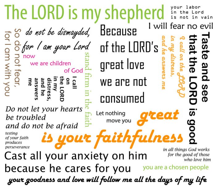 Poster Typografische bijbelcitaten