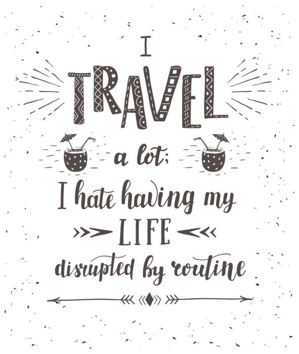 Poster Typografische illustratie voor reizigers