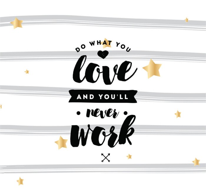 Poster Typografische kaart met slogan