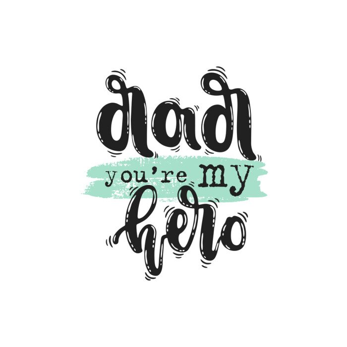 Poster Typografische letters voor papa