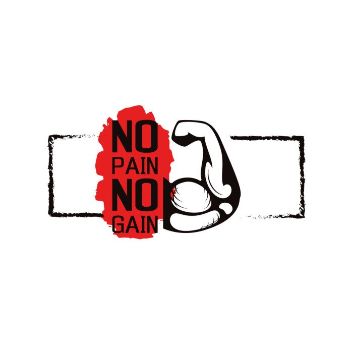 Poster Typografische sportschoolmotivatie