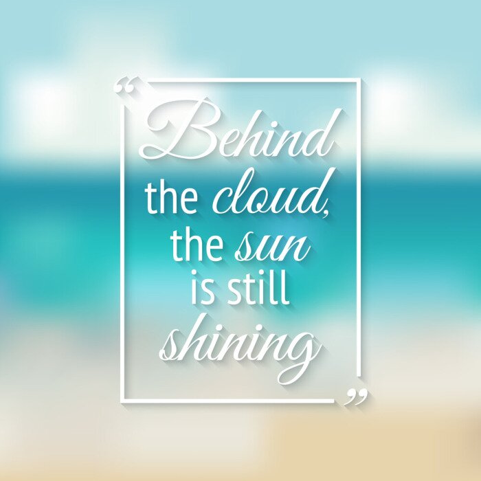 Poster Typografische zin op een pastelkleurige achtergrond