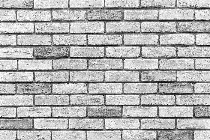 Poster Uitstekende bakstenen muur