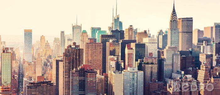 Poster Uitzicht op de skyline van de stad New York