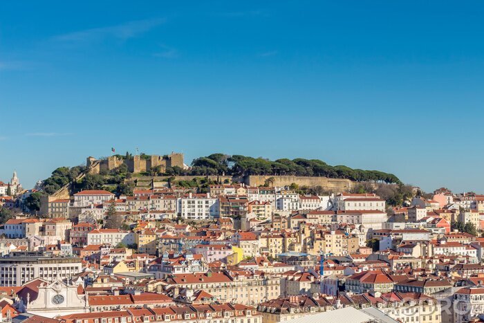 Poster Uitzicht op de stad Lissabon
