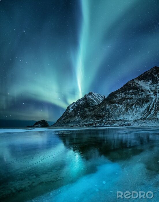 Poster Uitzicht op het noorderlicht