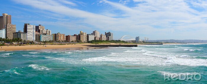 Poster Uitzicht op het strand van Durban