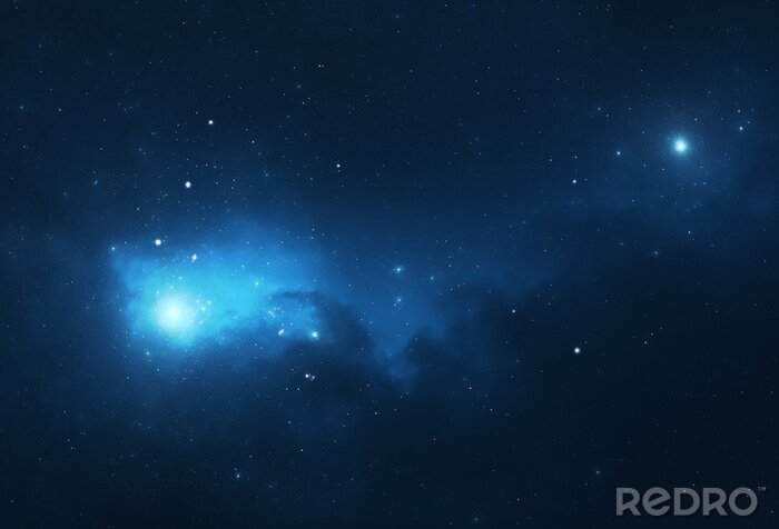 Poster Universum met een galaxy