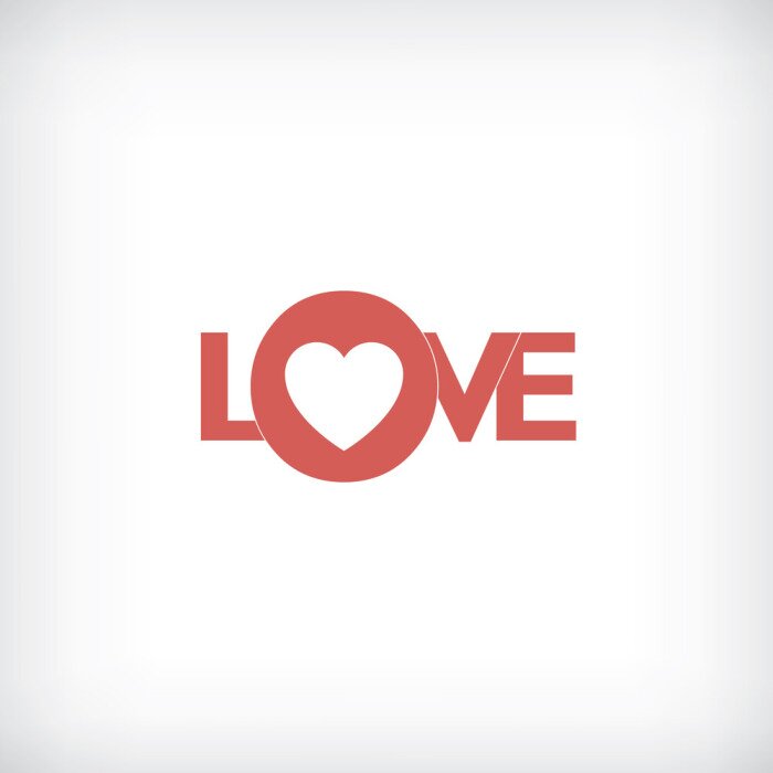 Poster Valentijnsdag inscriptie liefde