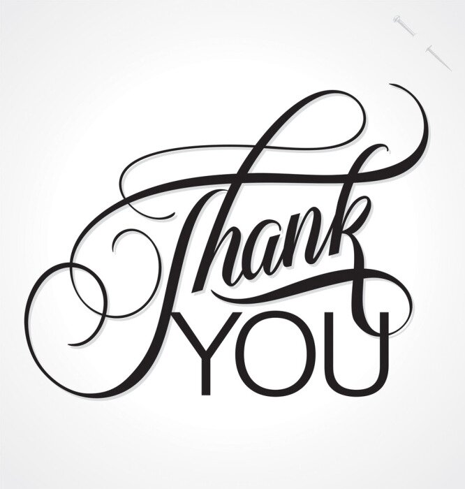 Poster Vector bedankt tekst