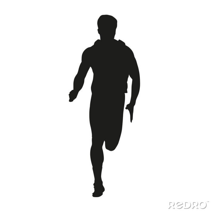 Poster Vector running man silhouet