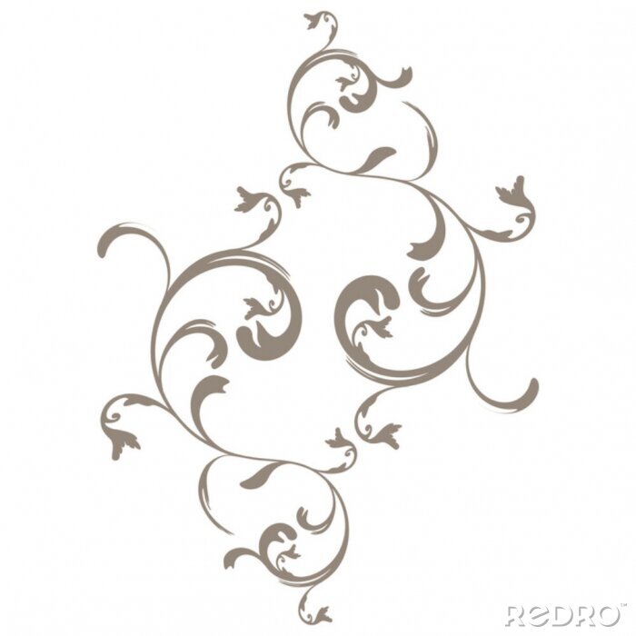 Poster Vector serie - bloem arabesque