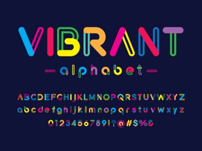 Poster Vectorafbeelding met alfabet