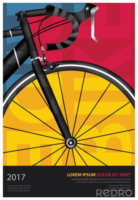 Poster Vectorafbeeldingen met een fietsvoertuig