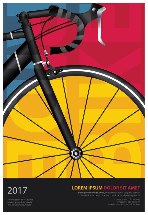Poster Vectorafbeeldingen met een fietsvoertuig
