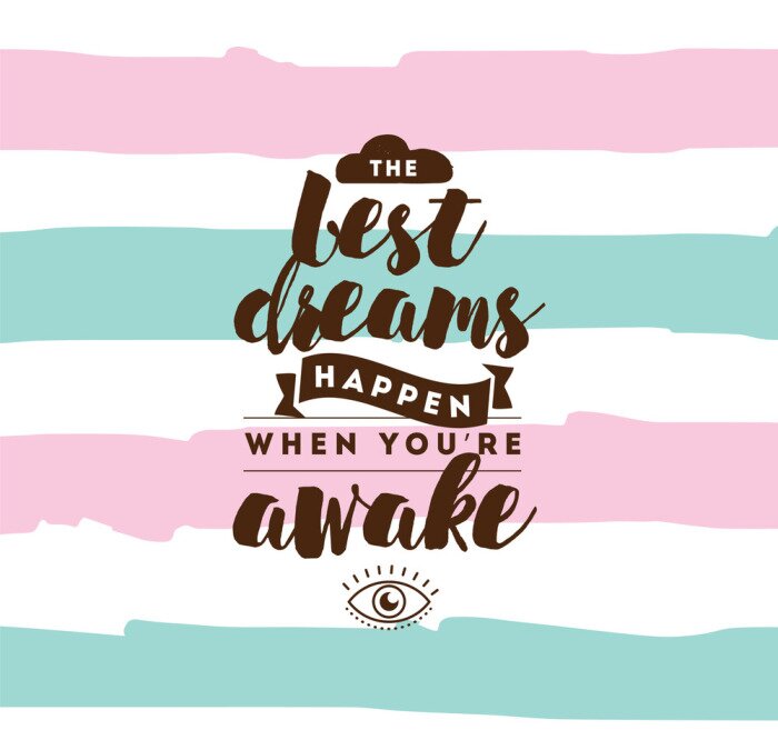 Poster Veelkleurige achtergrond en tekst