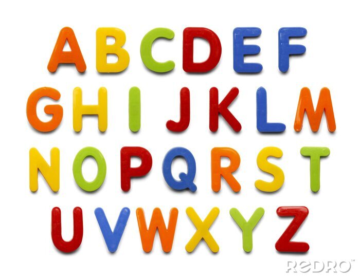 Poster Veelkleurige letters van het alfabet