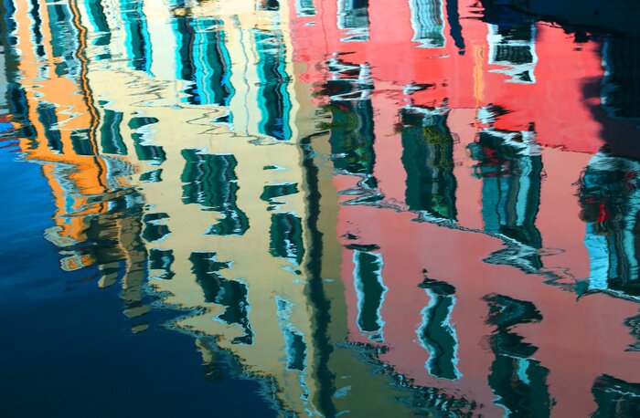 Poster Venetiaanse huizen in het water