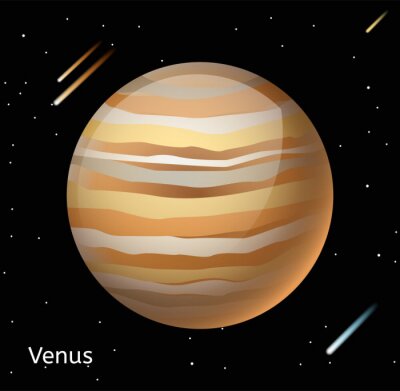 Poster Venus planeet 3d vector illustration