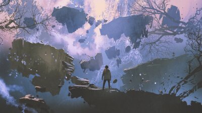 Vergane wereld in fantasie stijl