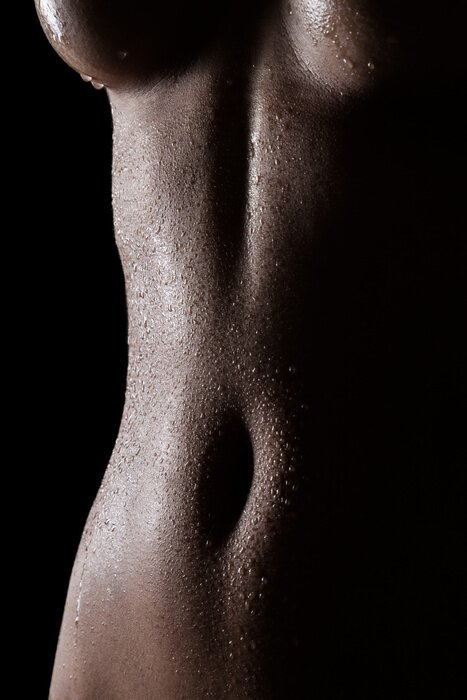 Poster Verleidelijk silhouet van sexy Indiase vrouwelijke