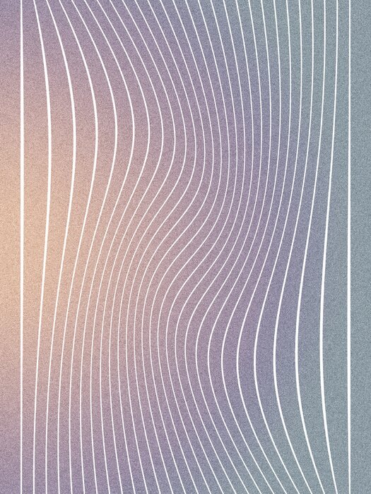 Poster Verloop van golvende lijnen