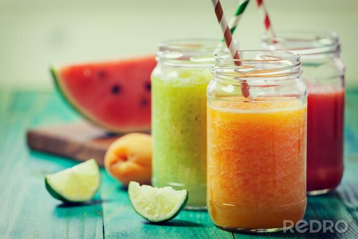 Poster Vers Blended Fruit Smoothies