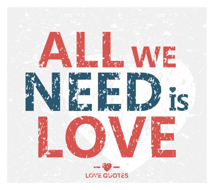 Poster Versleten inscriptie over liefde