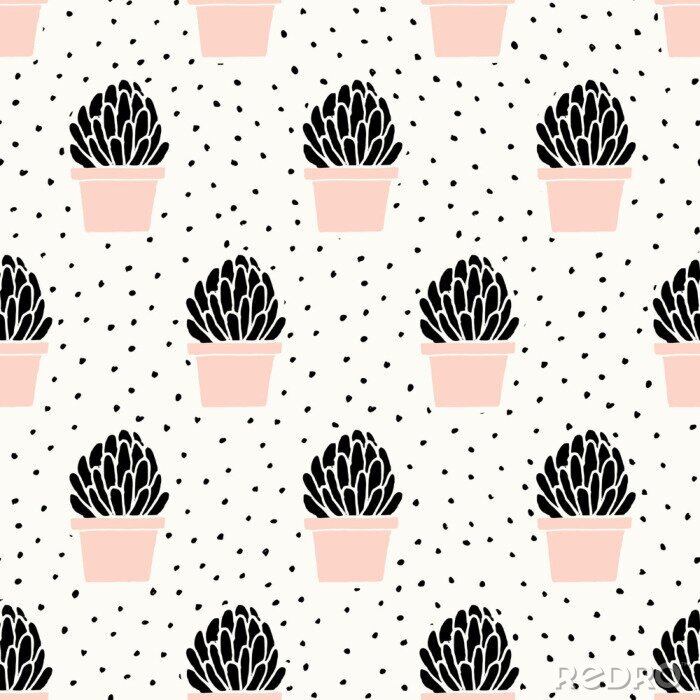 Poster Vetplanten in pastelpotten